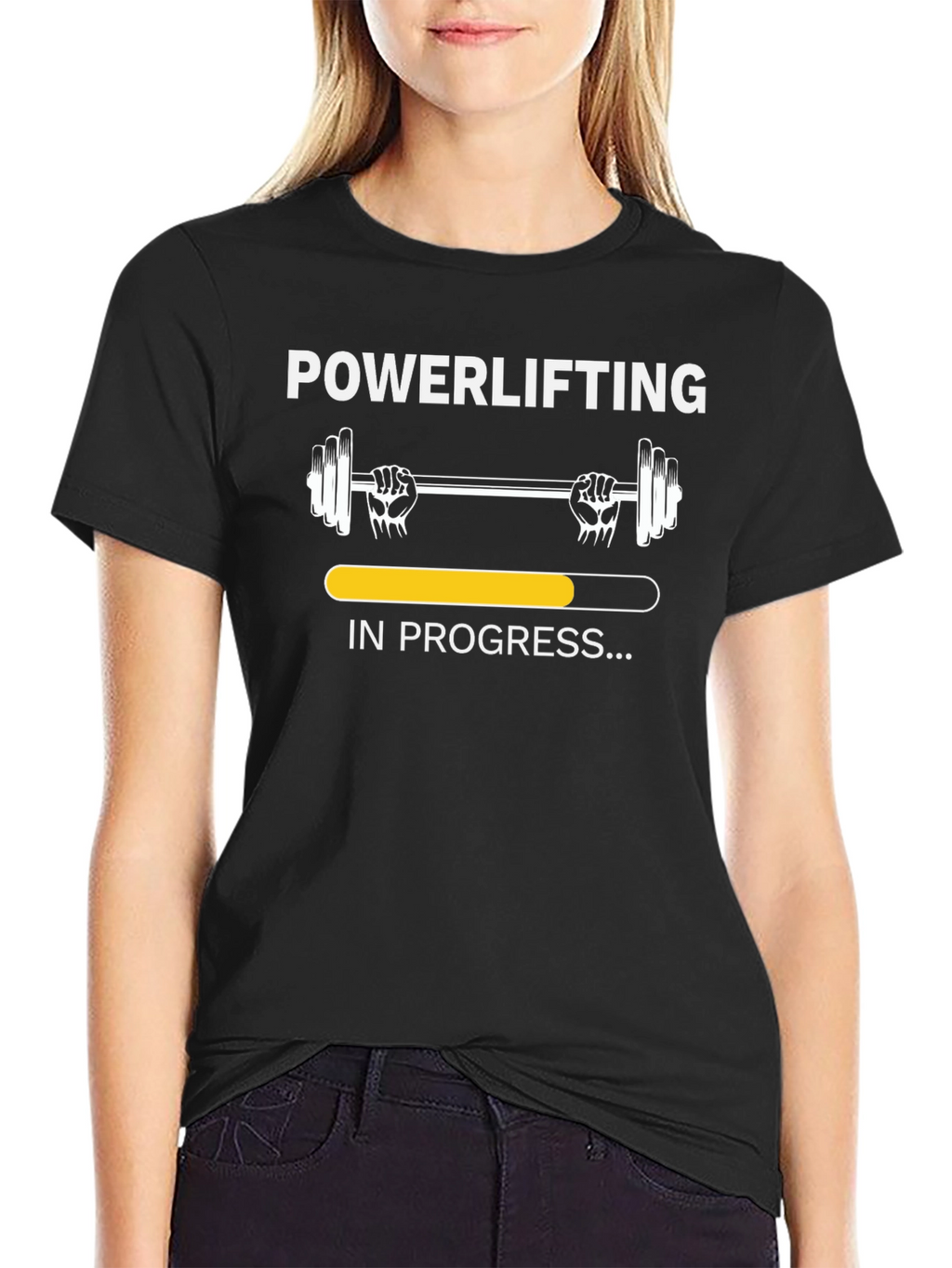 Powerlifting In Progress Black T-Shirt