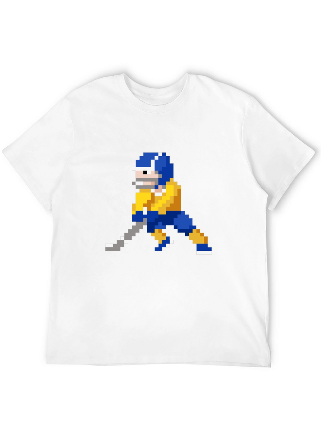 Retro 8-Bit Hockey Player Graphic T-Shirt