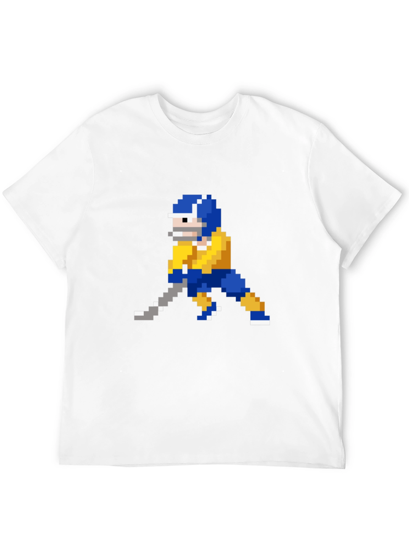 Retro 8-Bit Hockey Player Graphic T-Shirt