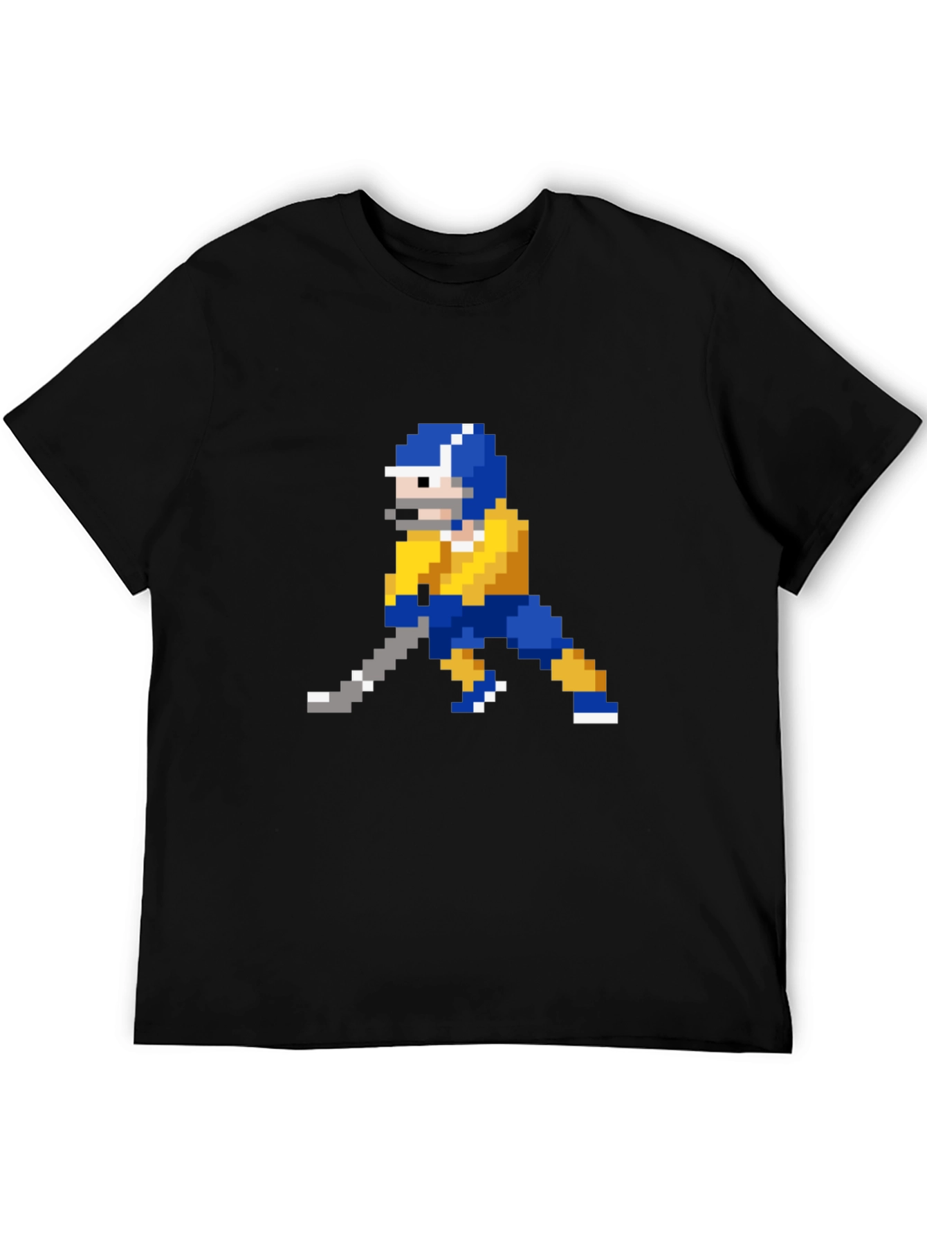 Retro 8-Bit Hockey Player Graphic T-Shirt