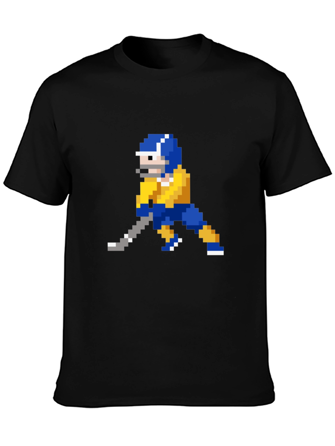 Retro 8-Bit Hockey Player Graphic T-Shirt