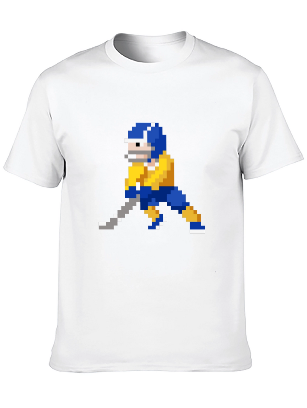 Retro 8-Bit Hockey Player Graphic T-Shirt
