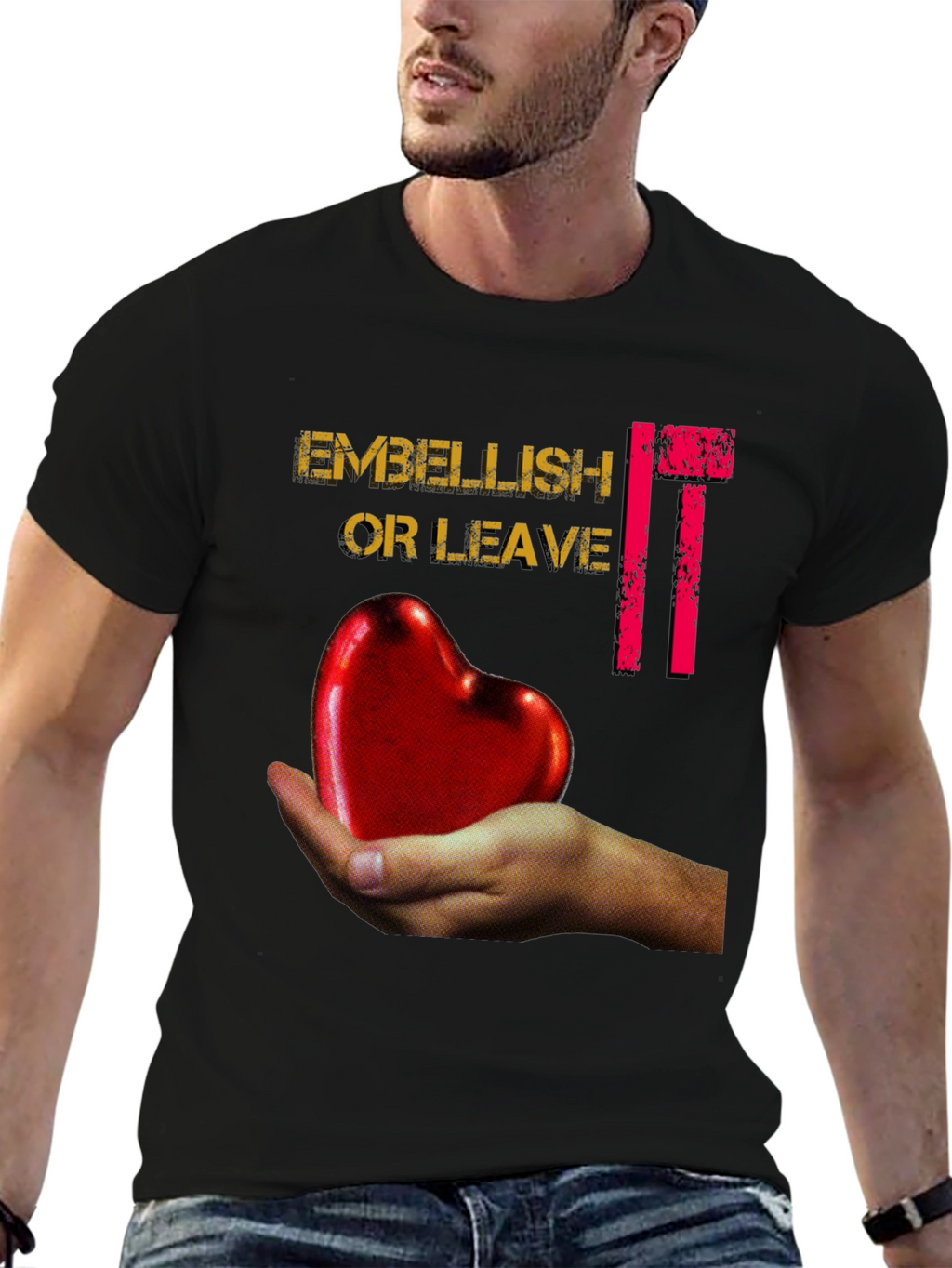 Embellish It Or Leave It Graphic T-Shirt