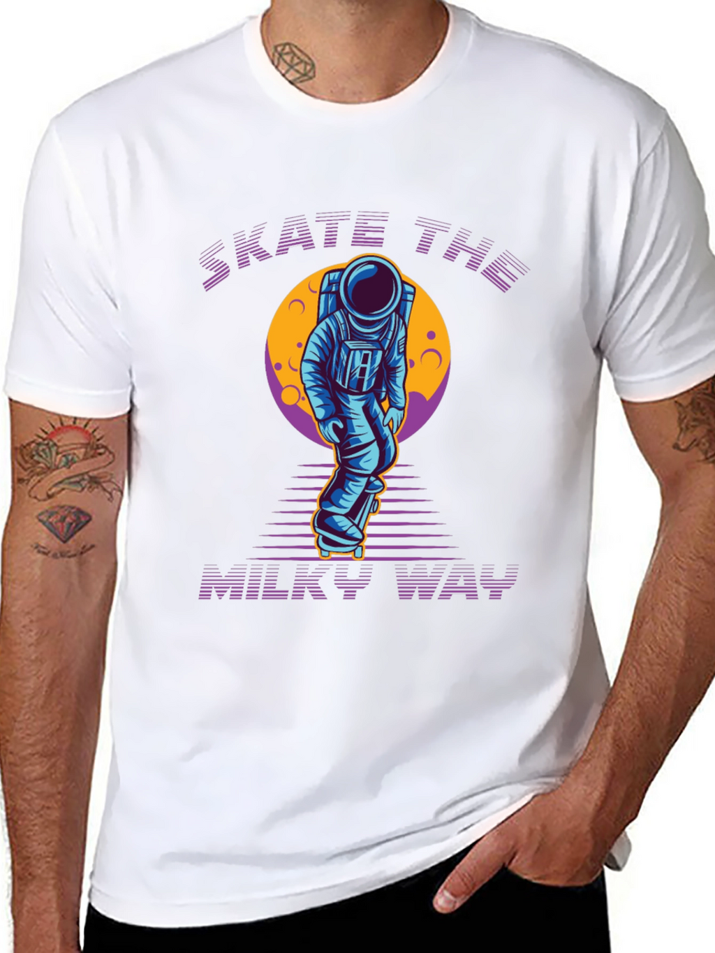 Skate the Milky Way Graphic Tee