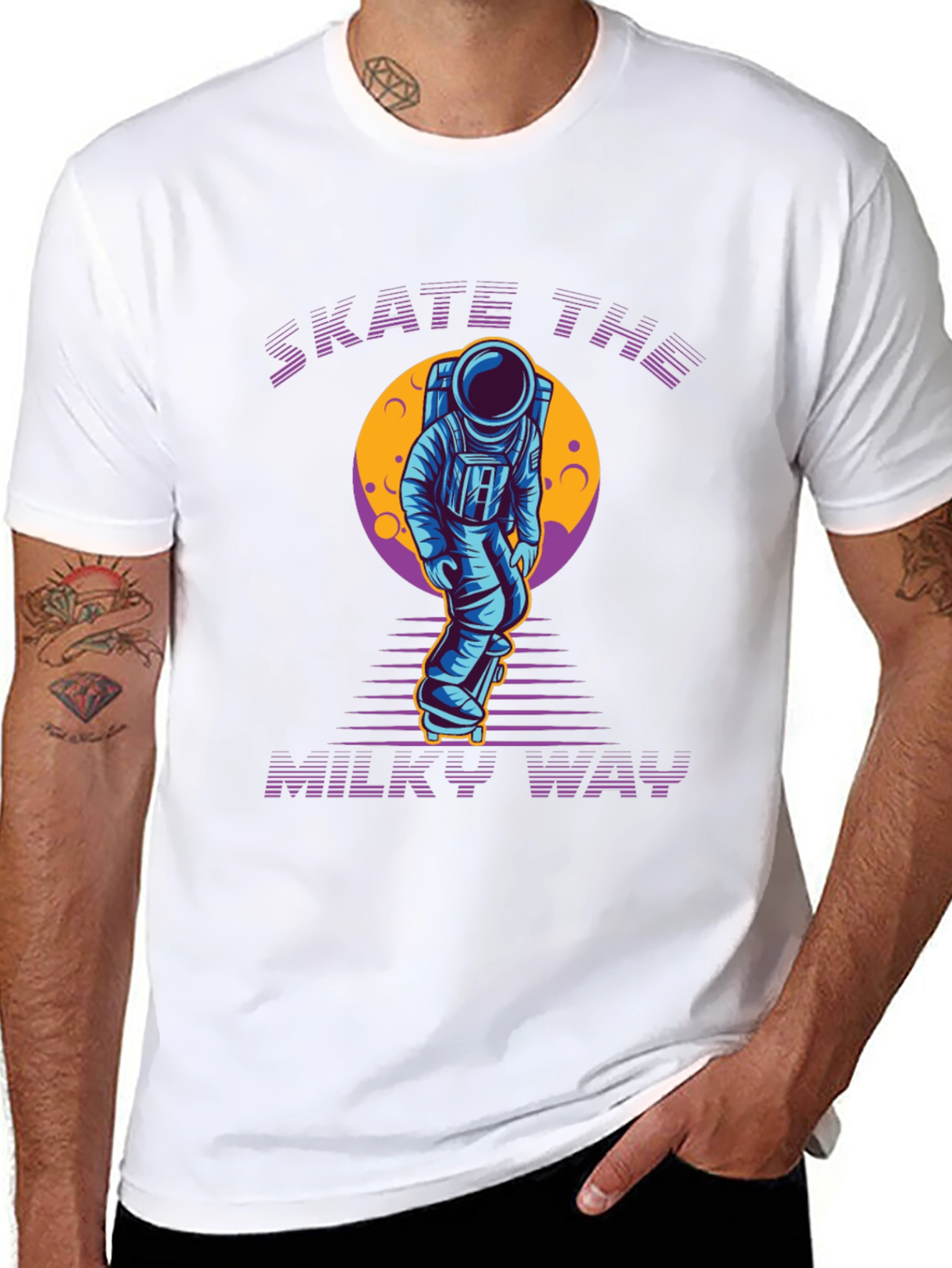 Skate the Milky Way Graphic Tee