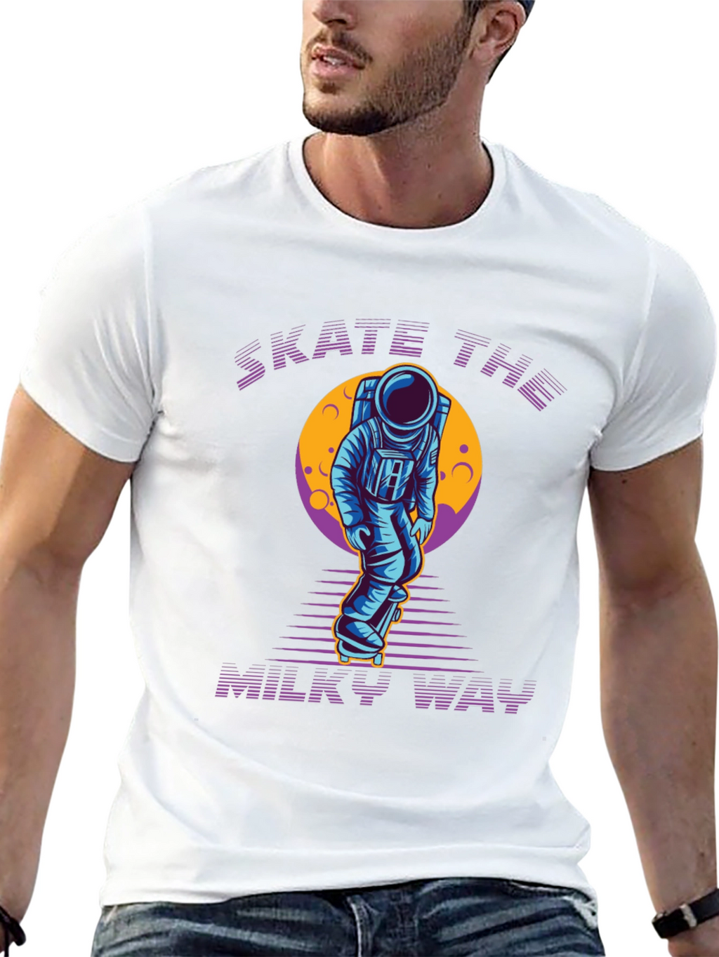 Skate the Milky Way Graphic Tee
