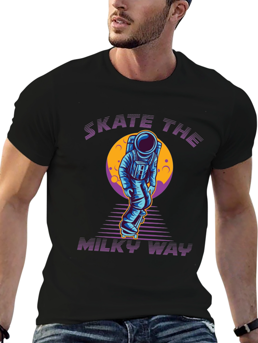 Skate the Milky Way Graphic Tee