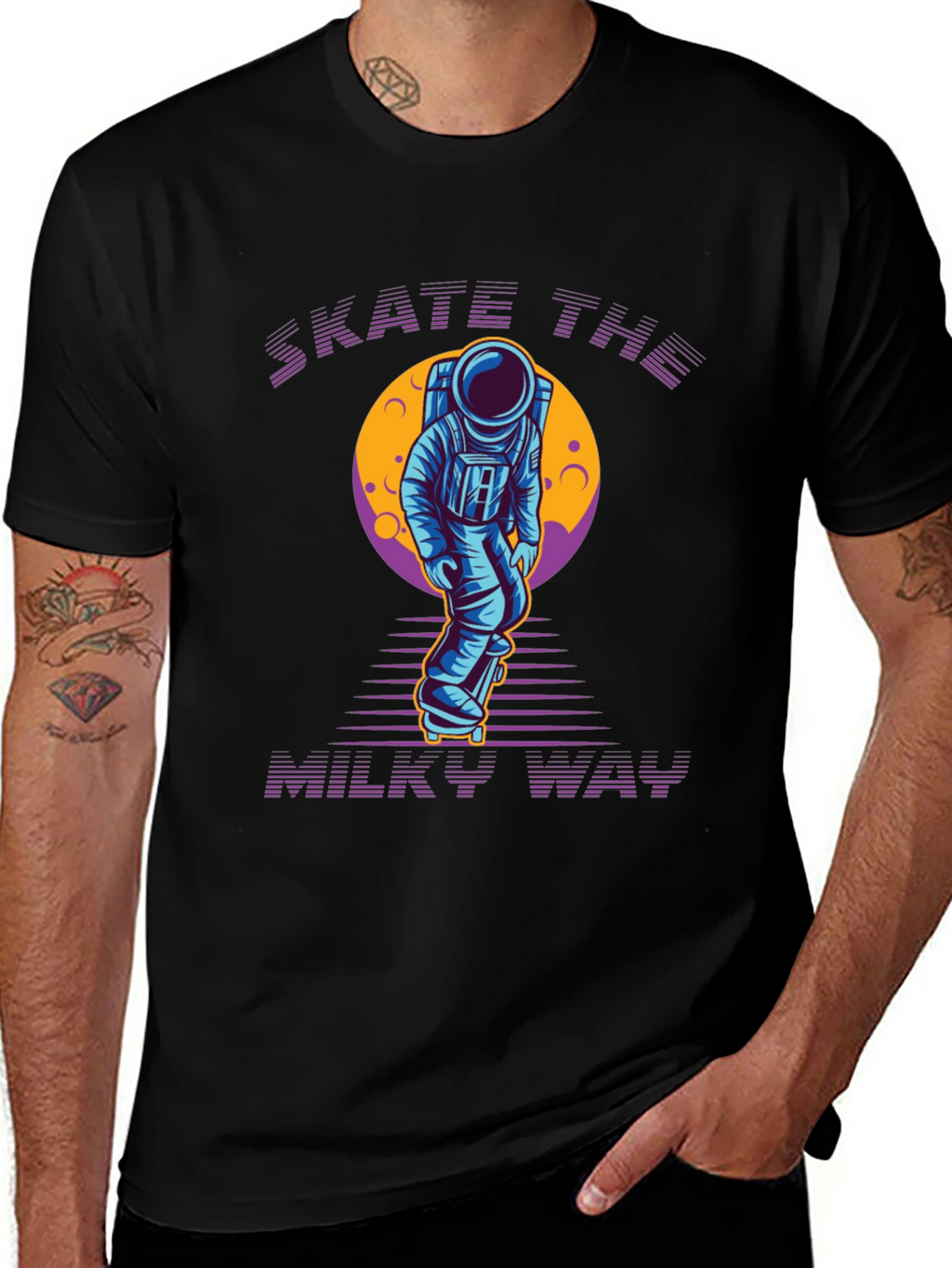 Skate the Milky Way Graphic Tee