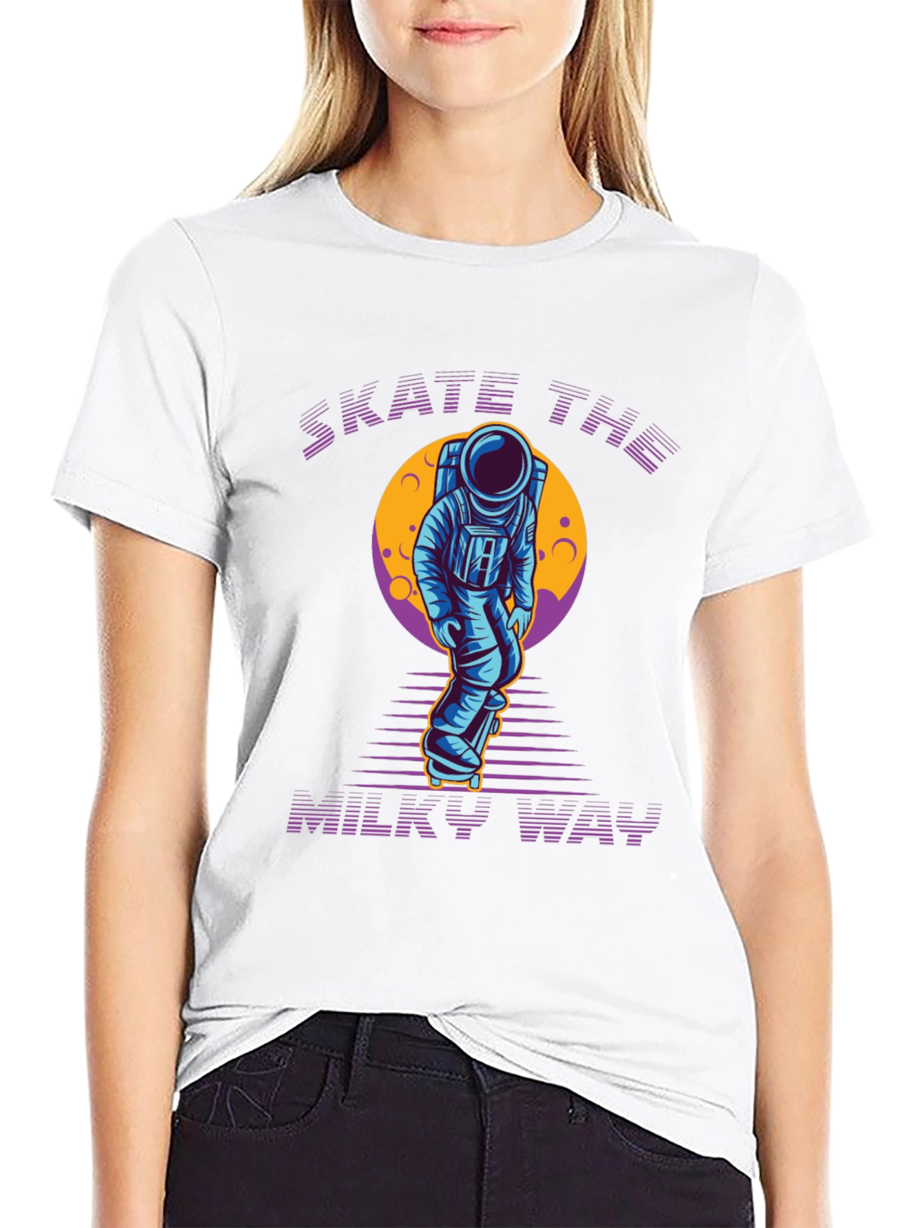 Skate the Milky Way Graphic Tee