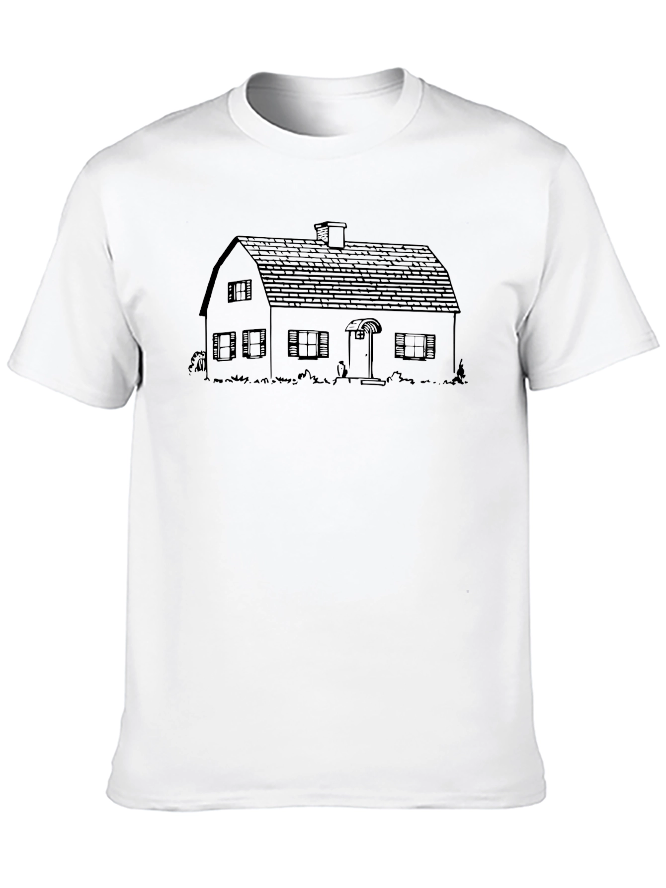 House Outline Graphic T-Shirt - Minimalist Design