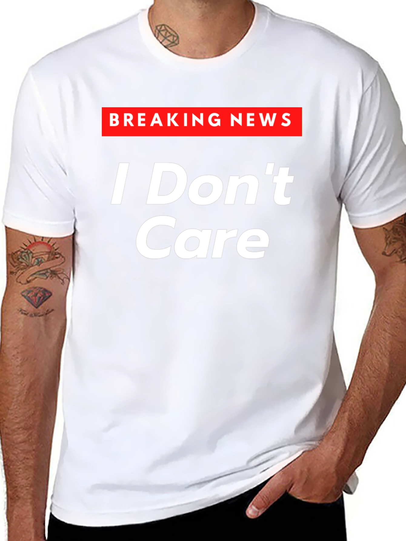 Breaking News I Dont Care T-Shirt - Sarcastic Humor Tee