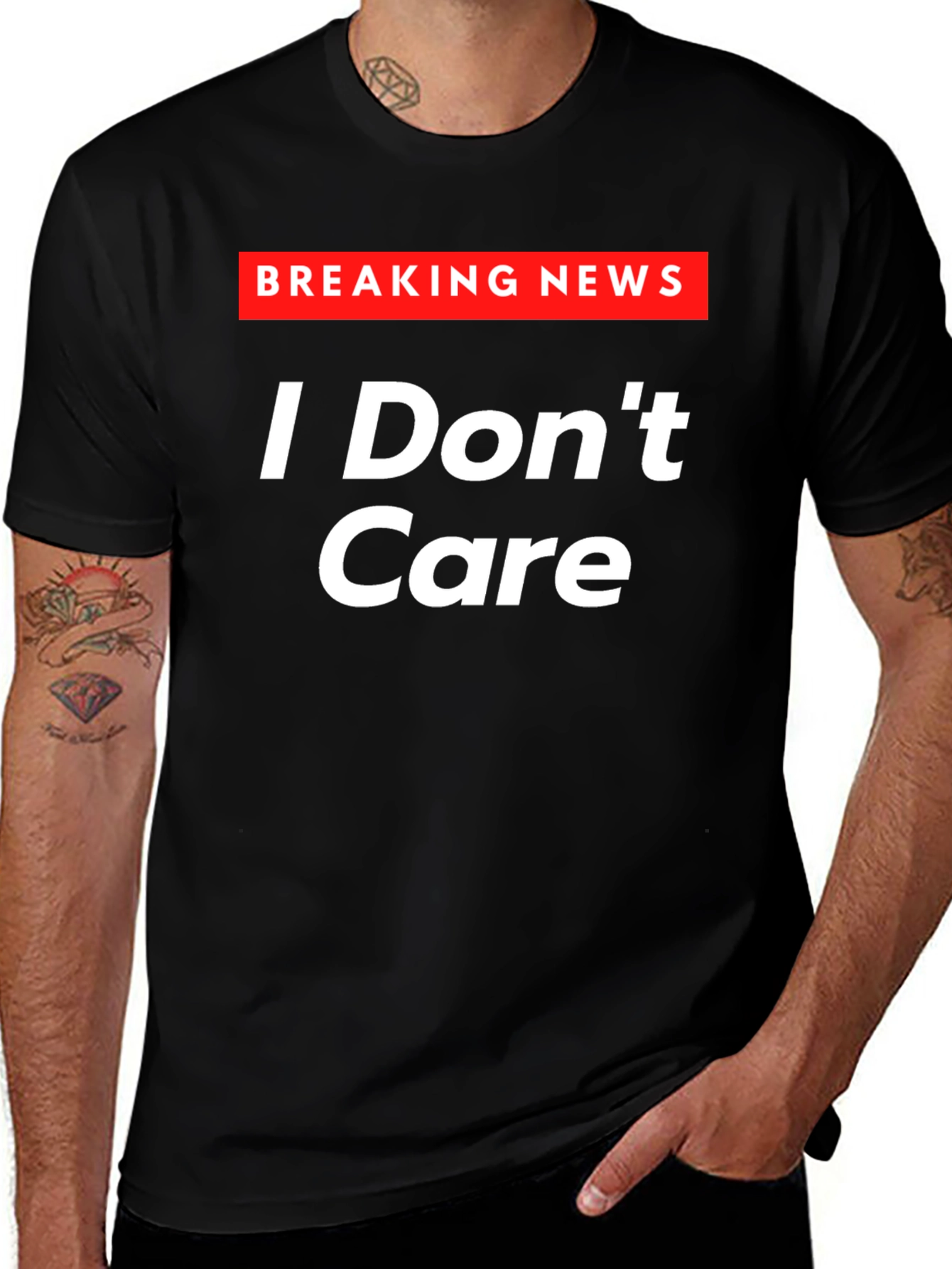 Breaking News I Dont Care T-Shirt - Sarcastic Humor Tee