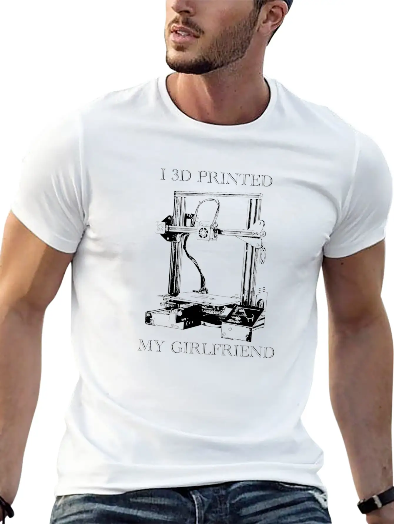 3D Printed Girlfriend Essential Cotton Tee For Daily Outfits – Unisex Style