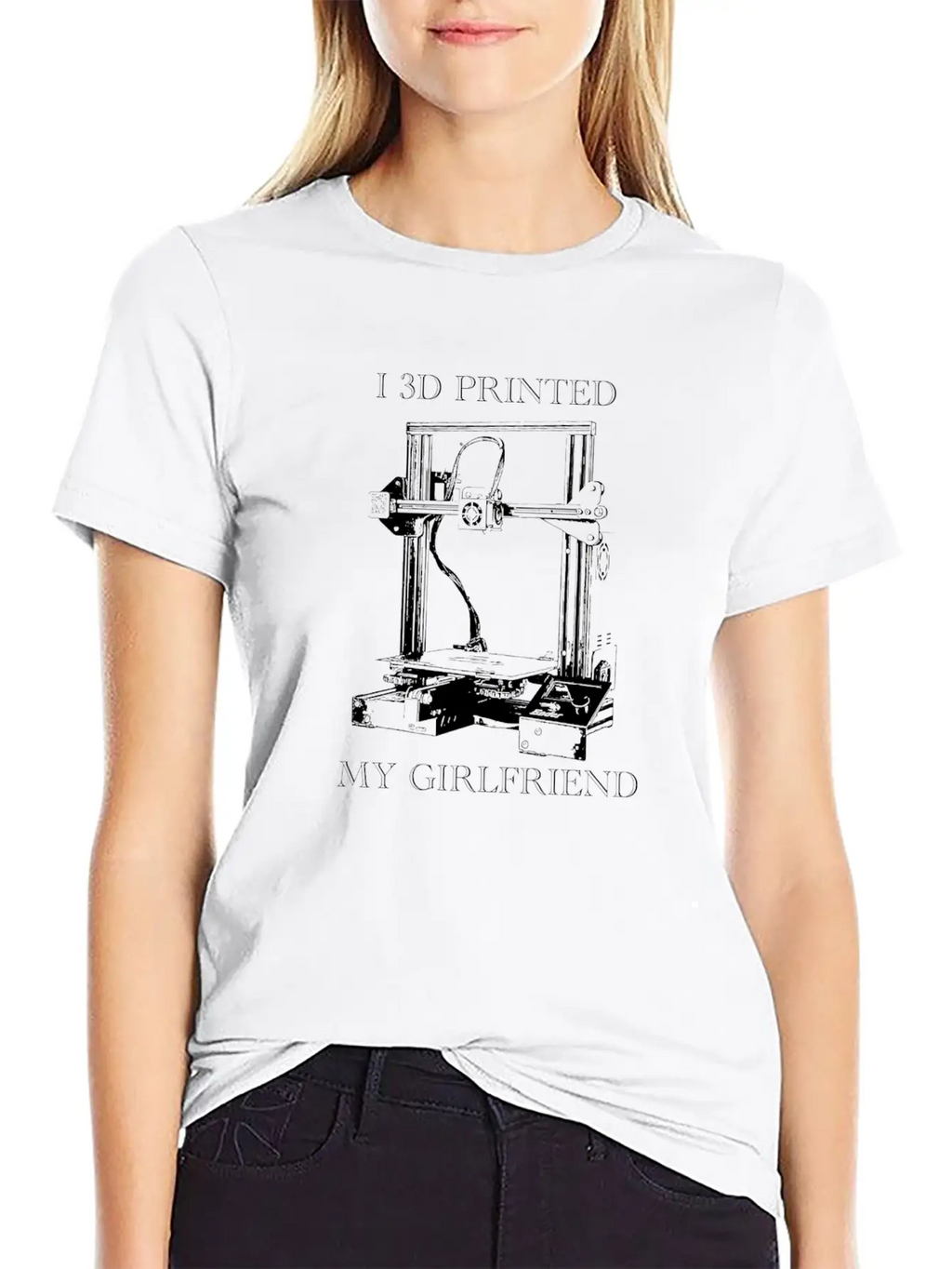 3D Printed Girlfriend Essential Cotton Tee For Daily Outfits – Unisex Style