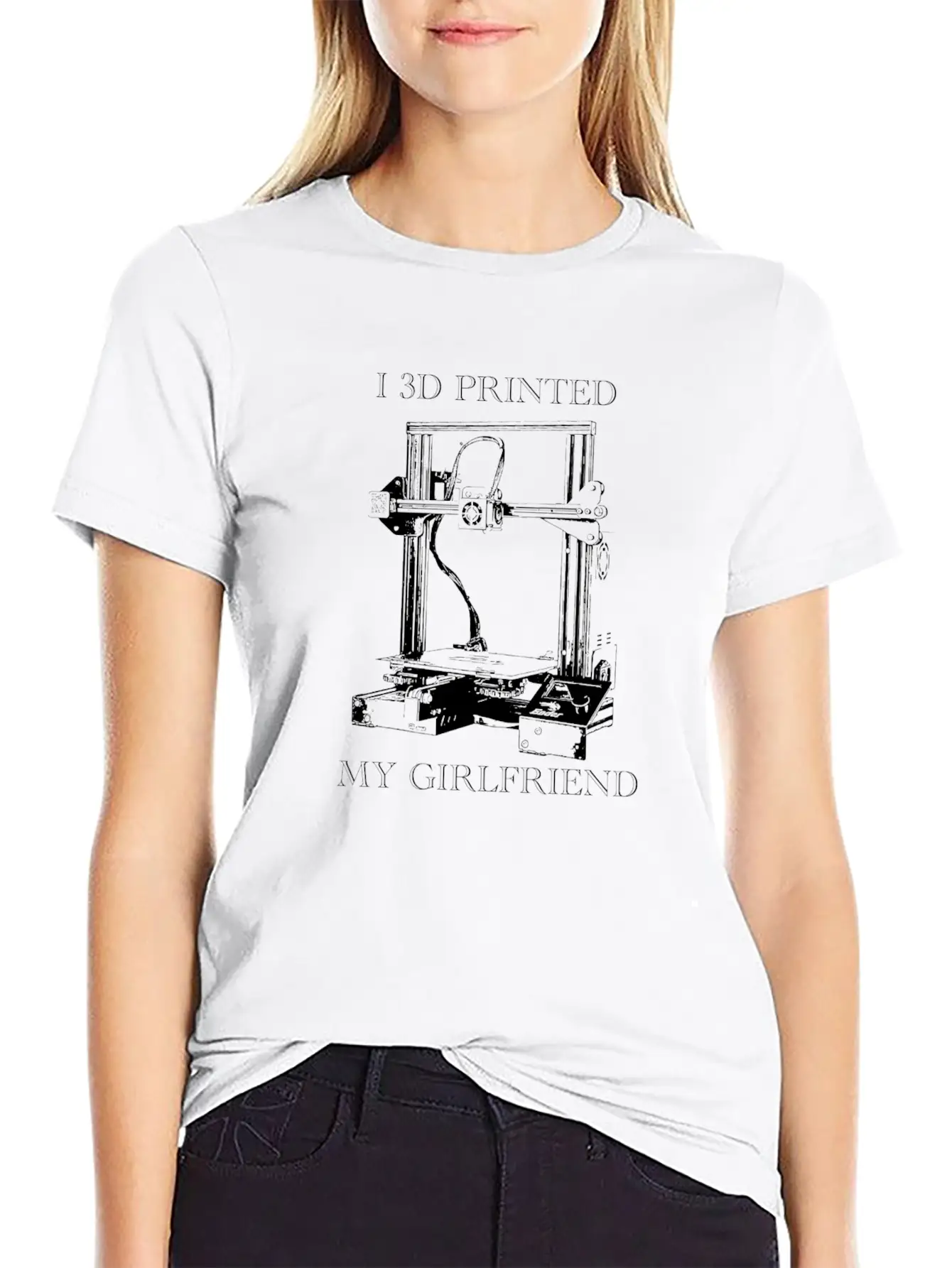 3D Printed Girlfriend Essential Cotton Tee For Daily Outfits – Unisex Style