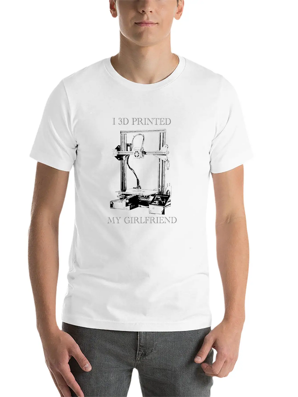 3D Printed Girlfriend Essential Cotton Tee For Daily Outfits – Unisex Style