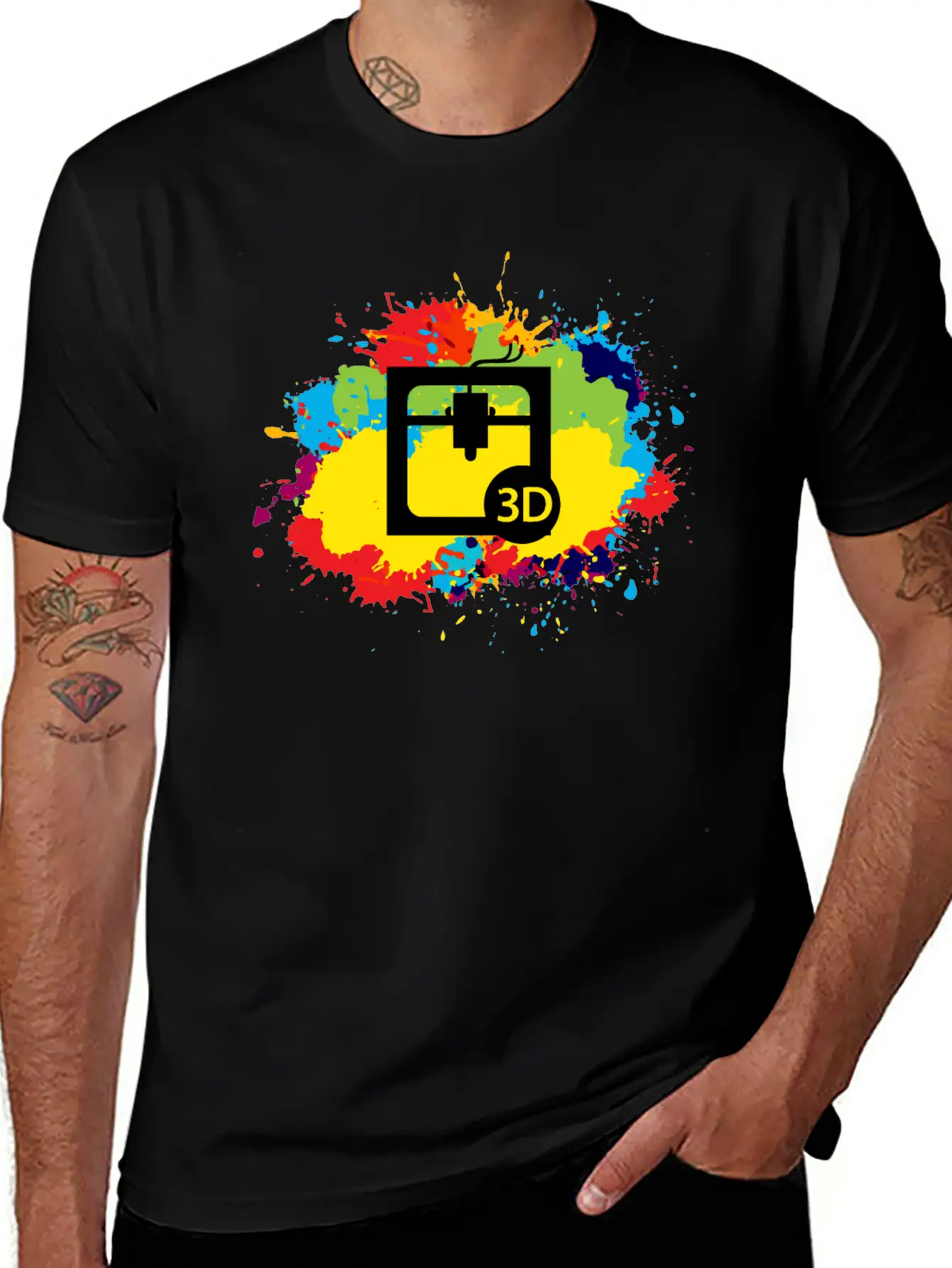 3d Printing Printer Operator Water Colour Gift Basic Graphic T-Shirt – Daily Comfort In Soft Cotton