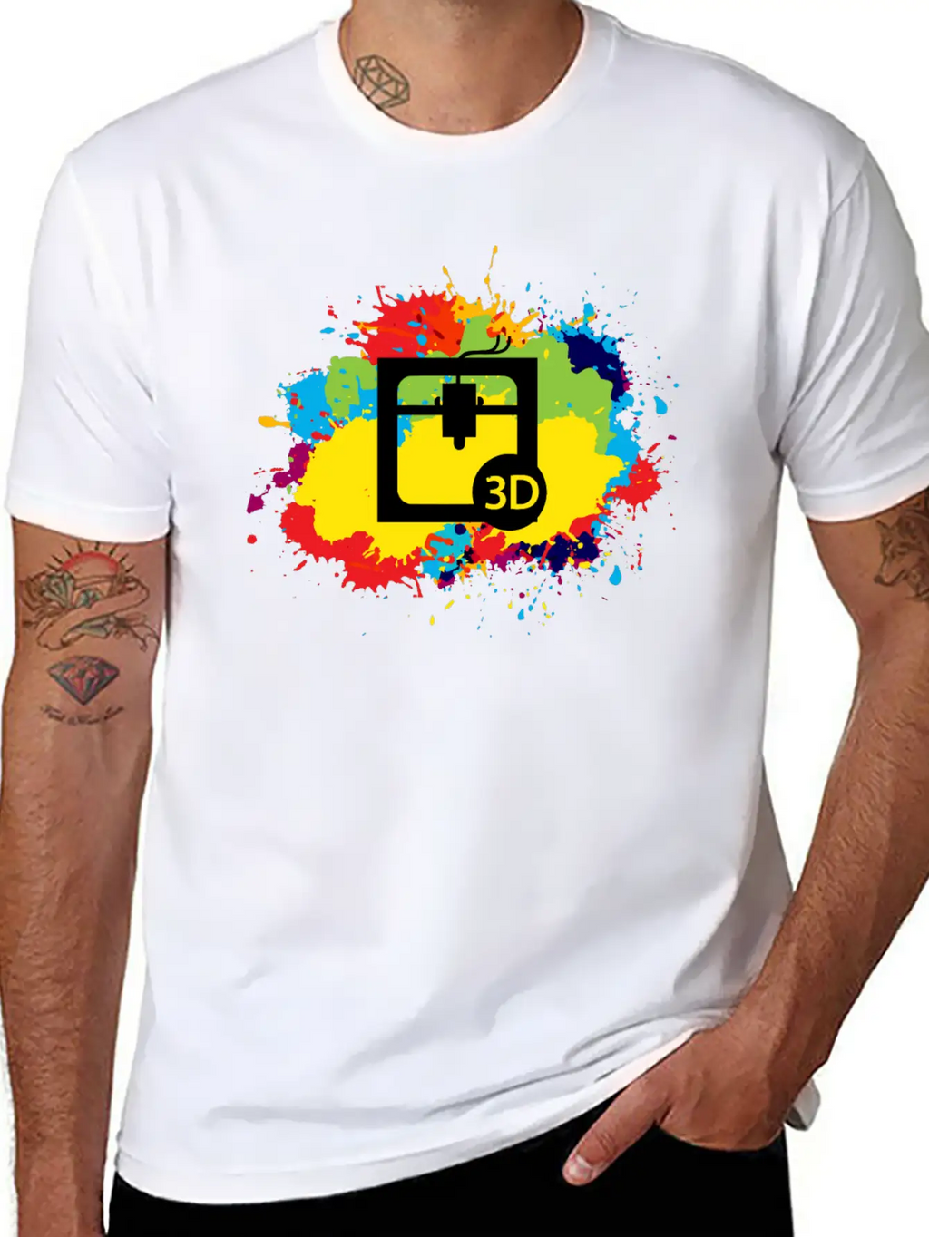 3d Printing Printer Operator Water Colour Gift Basic Graphic T-Shirt – Daily Comfort In Soft Cotton