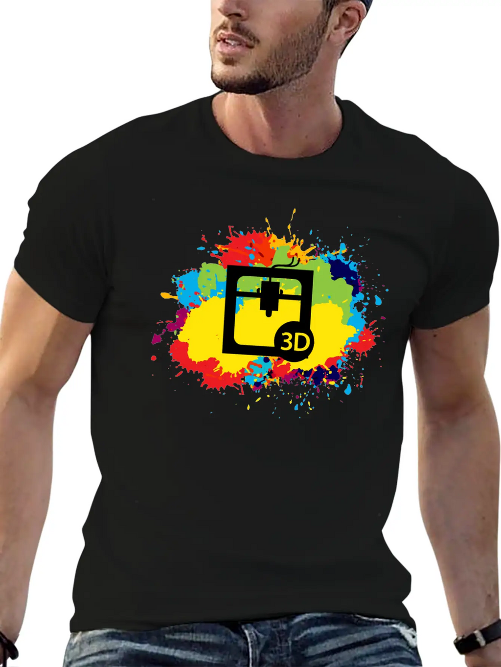 3d Printing Printer Operator Water Colour Gift Basic Graphic T-Shirt – Daily Comfort In Soft Cotton