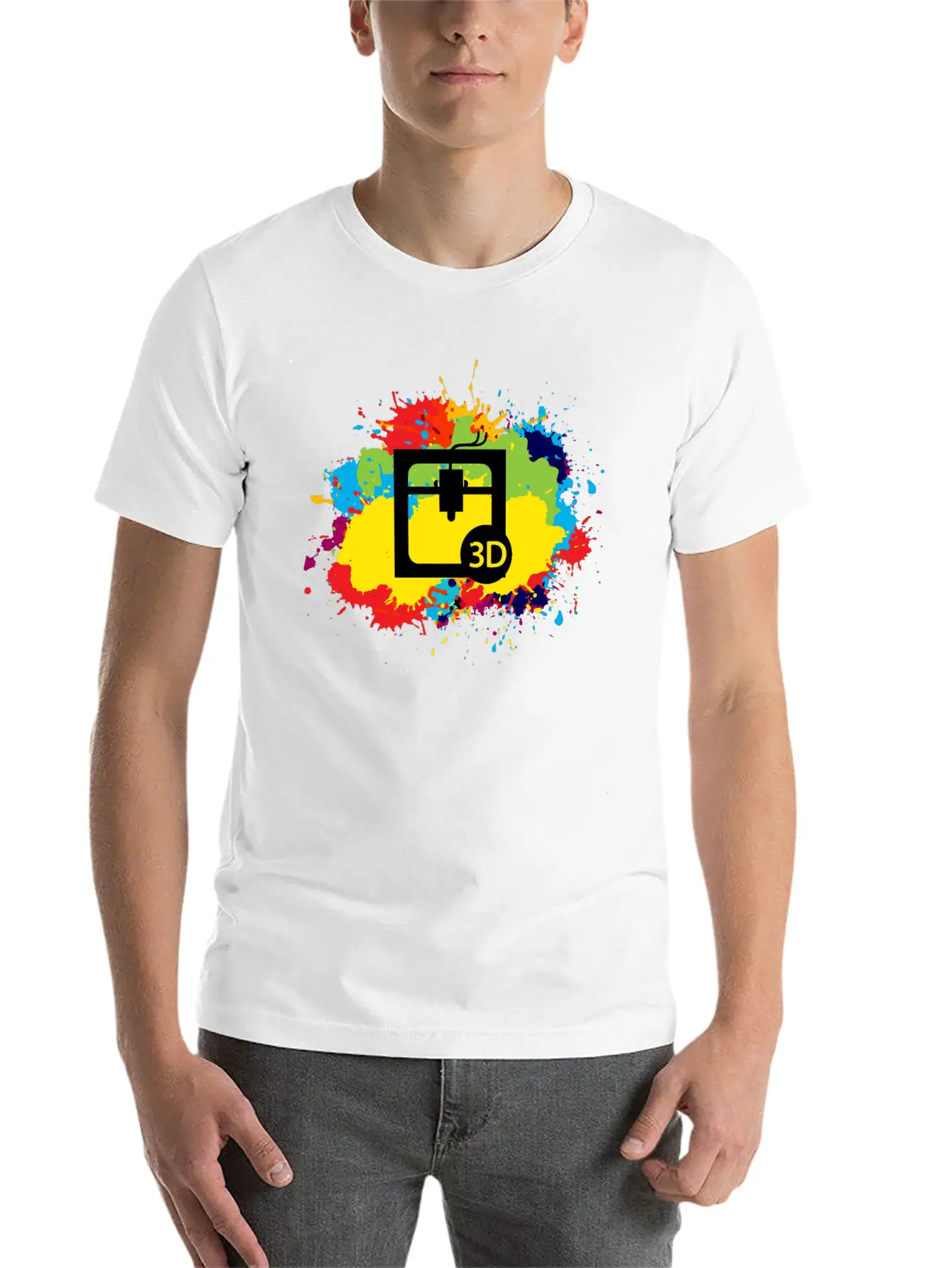 3d Printing Printer Operator Water Colour Gift Basic Graphic T-Shirt – Daily Comfort In Soft Cotton