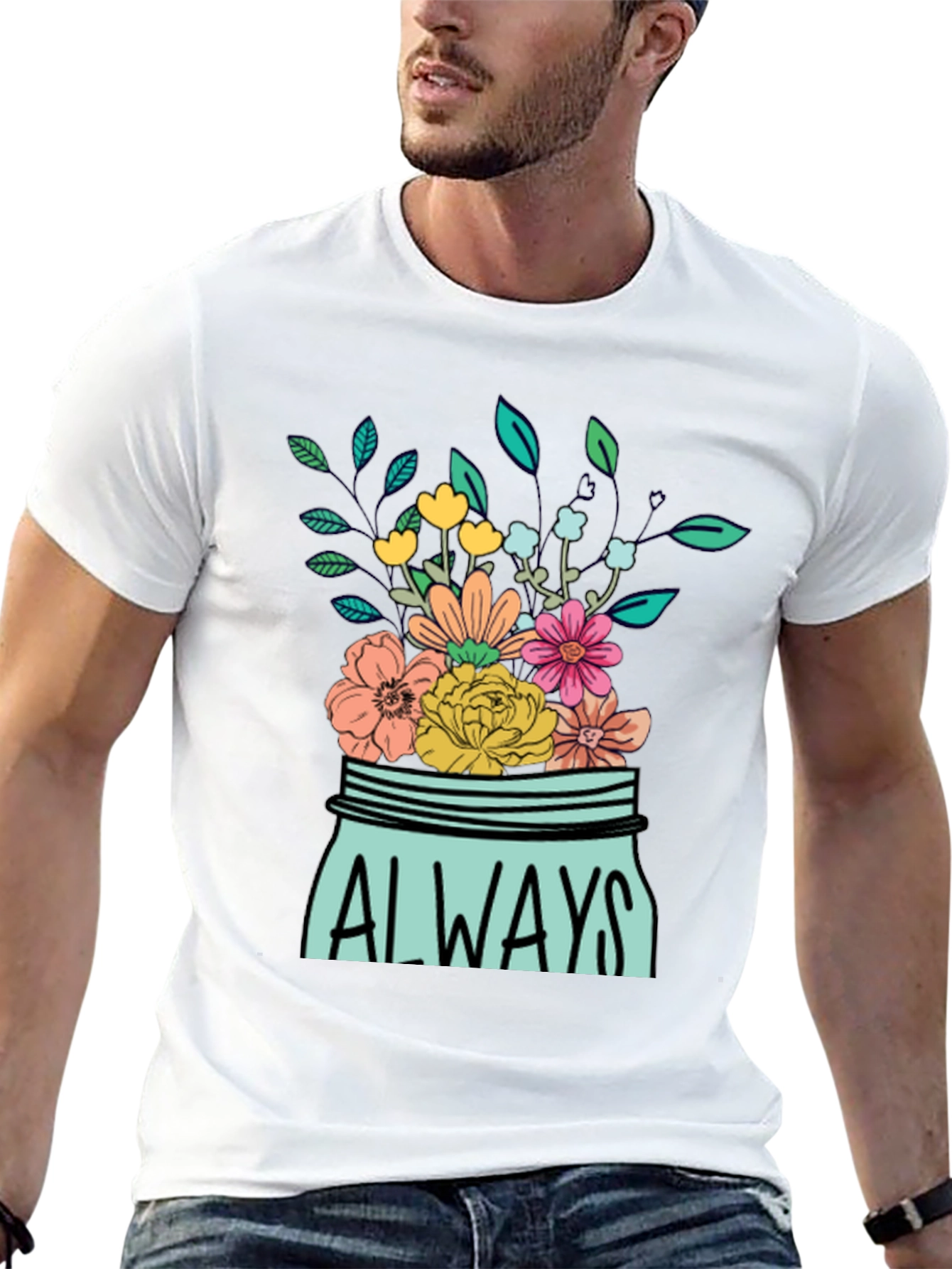 Always Floral Jar Graphic T-Shirt