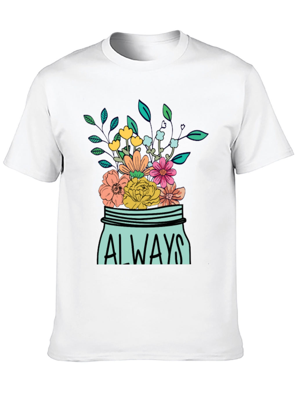 Always Floral Jar Graphic T-Shirt