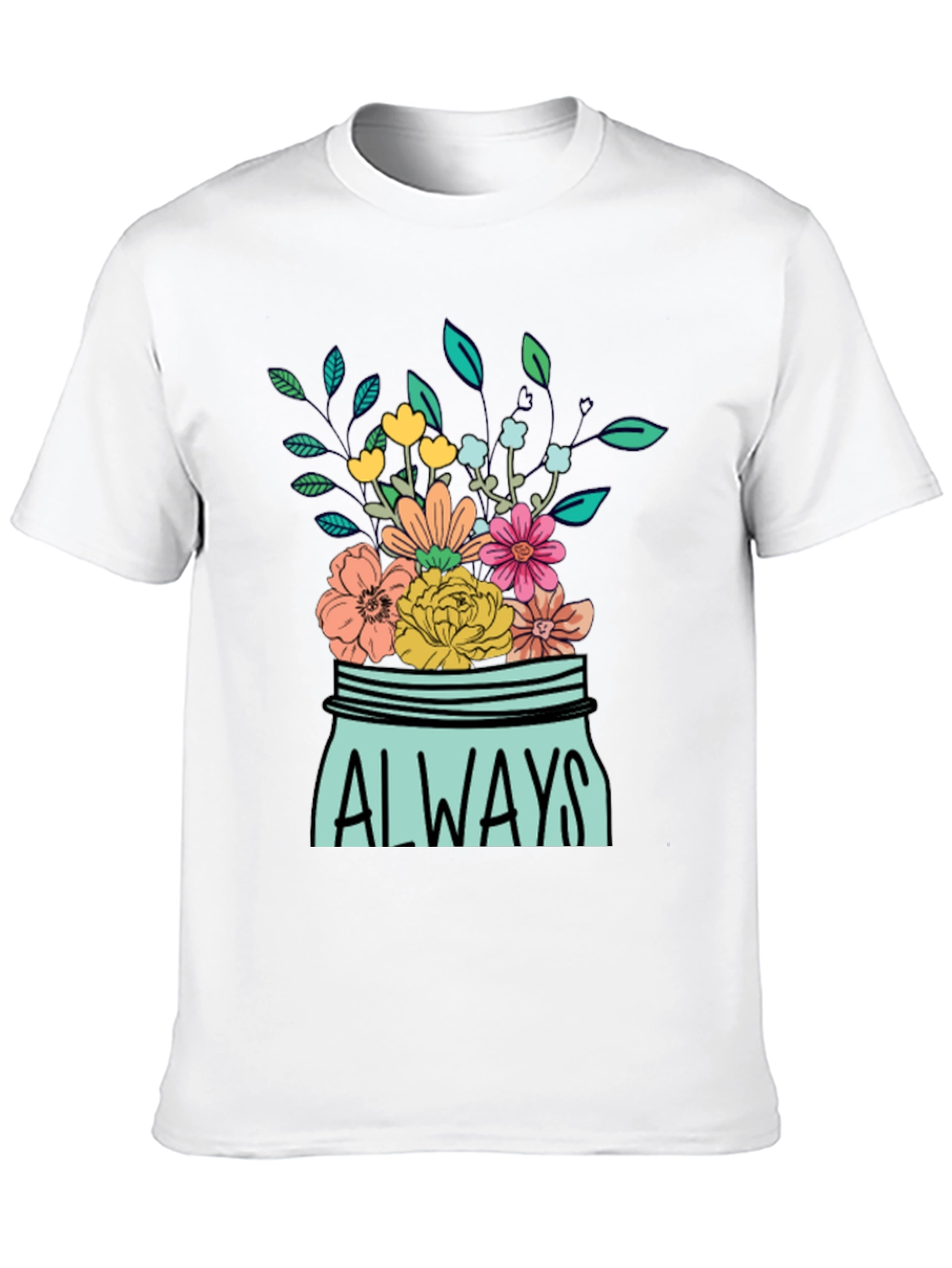 Always Floral Jar Graphic T-Shirt