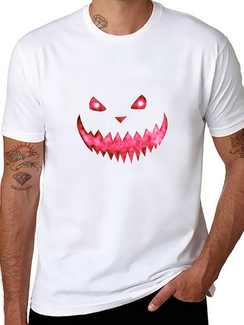 Halloween Pumpkin Face Graphic Tee