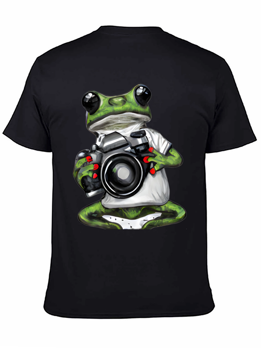 Frog Photographer Graphic T-Shirt - Unique Novelty Tee