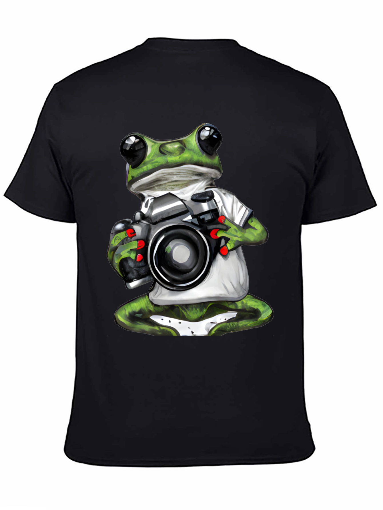 Frog Photographer Graphic T-Shirt - Unique Novelty Tee