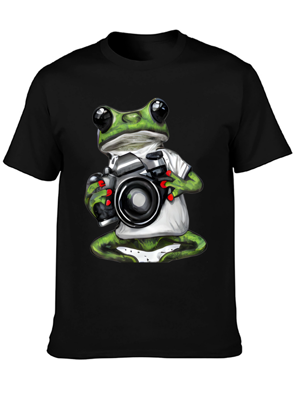 Frog Photographer Graphic T-Shirt - Unique Novelty Tee