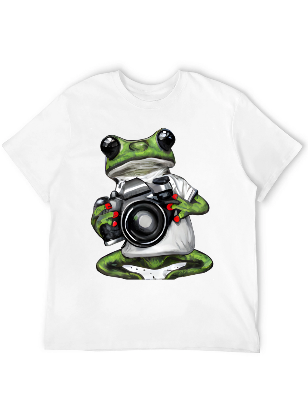 Frog Photographer Graphic T-Shirt - Unique Novelty Tee
