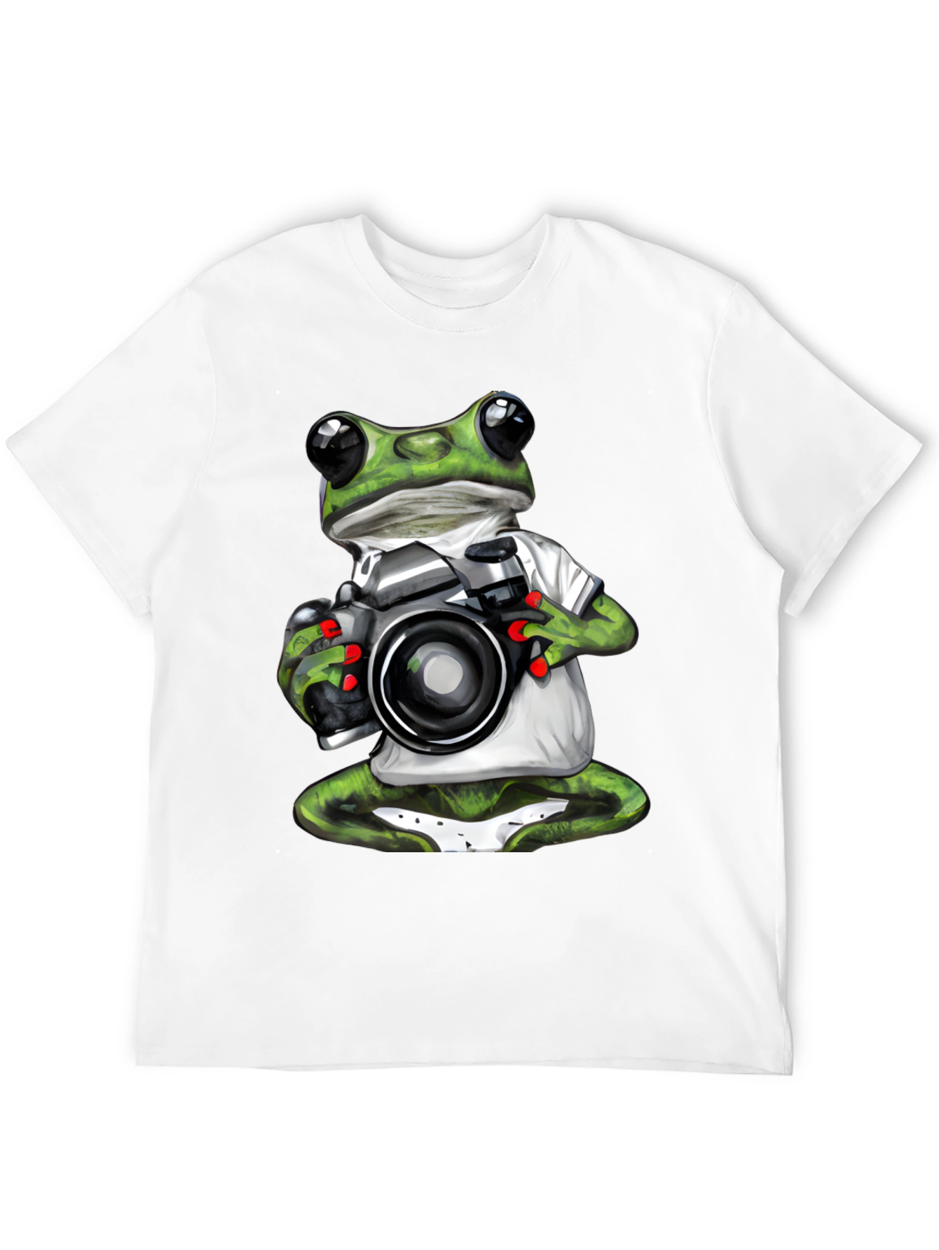 Frog Photographer Graphic T-Shirt - Unique Novelty Tee