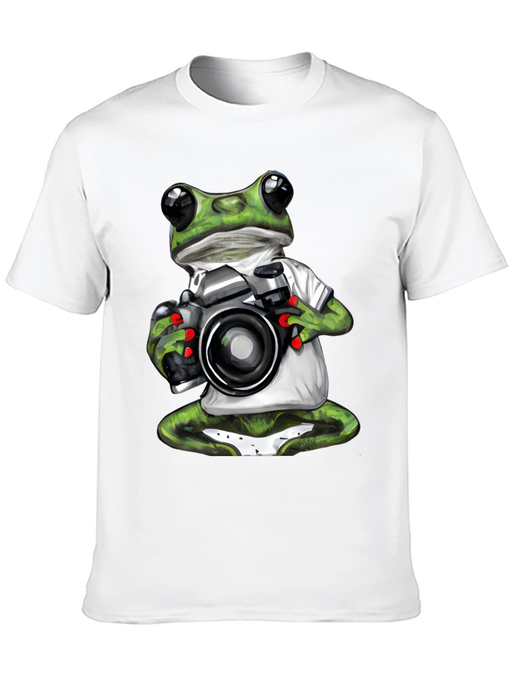 Frog Photographer Graphic T-Shirt - Unique Novelty Tee