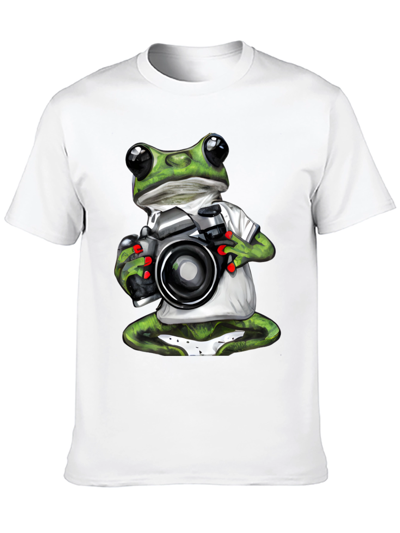 Frog Photographer Graphic T-Shirt - Unique Novelty Tee