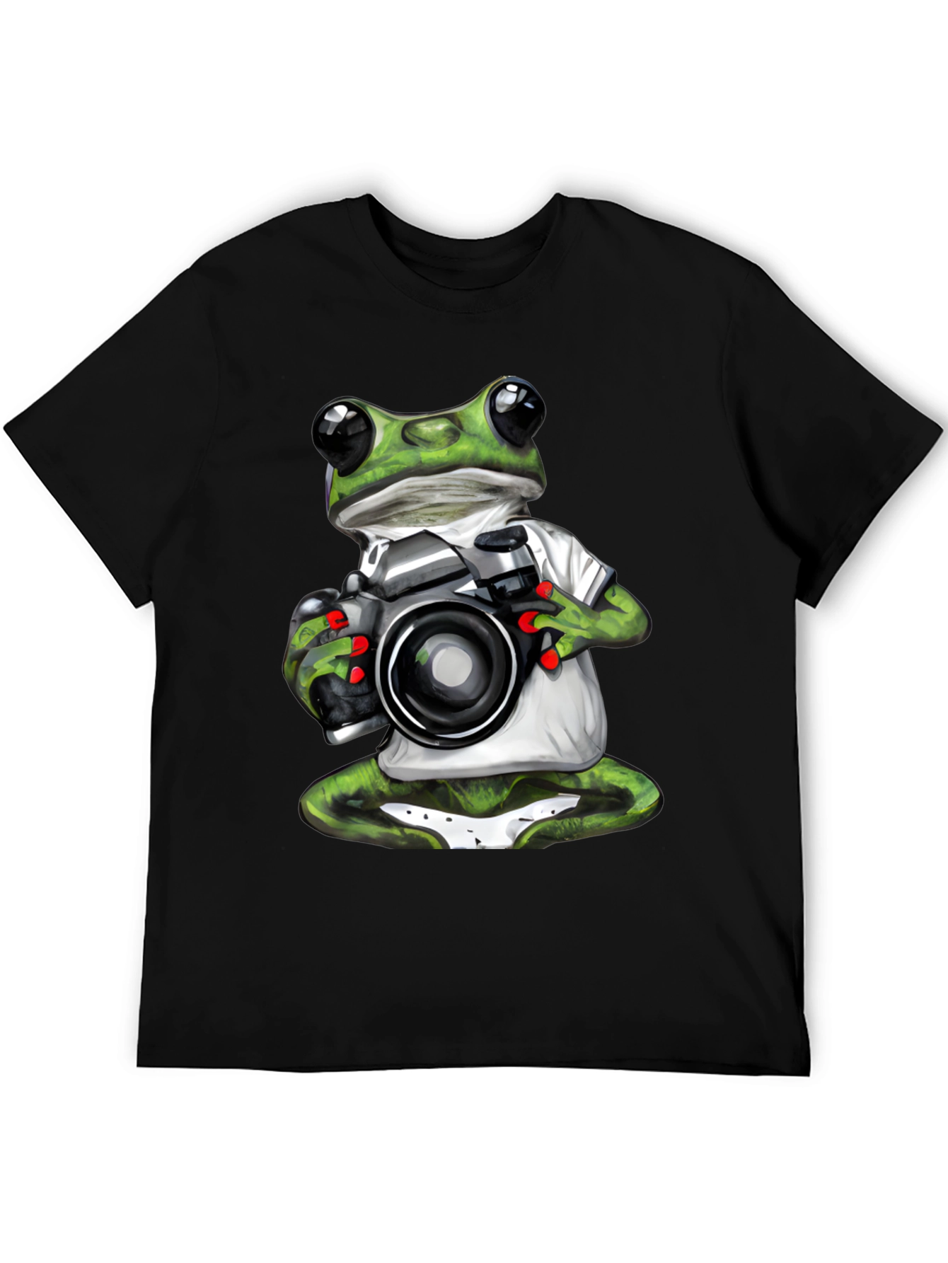 Frog Photographer Graphic T-Shirt - Unique Novelty Tee