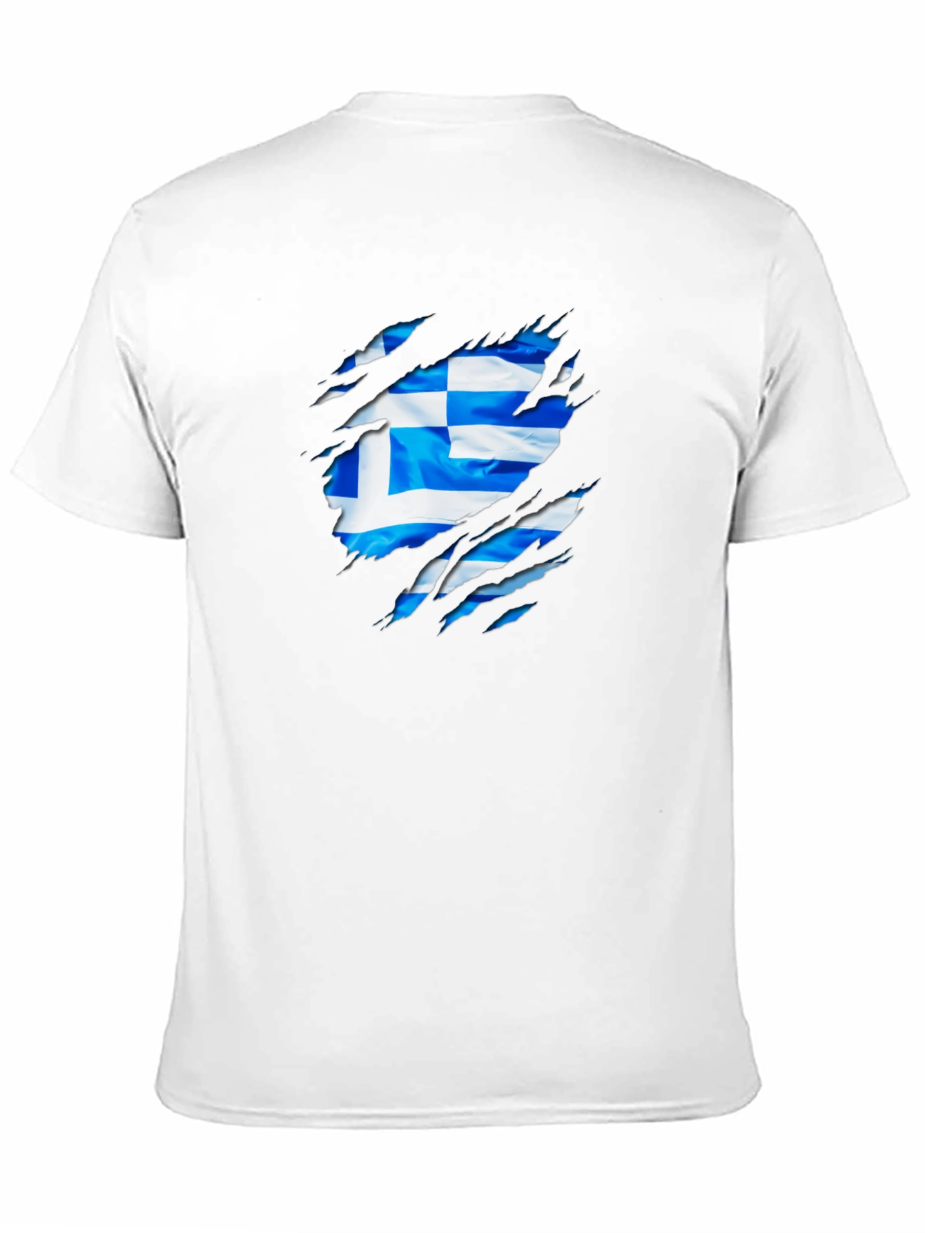 Greek Flag Ripped T-Shirt - Show Your Heritage