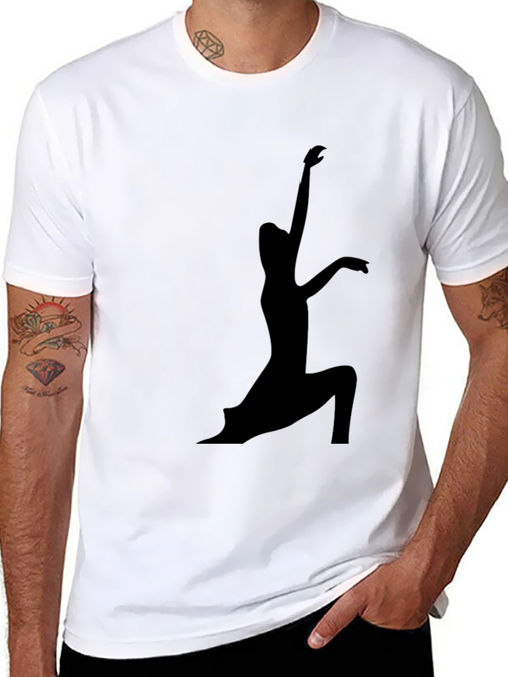 Yoga Silhouette Black T-Shirt
