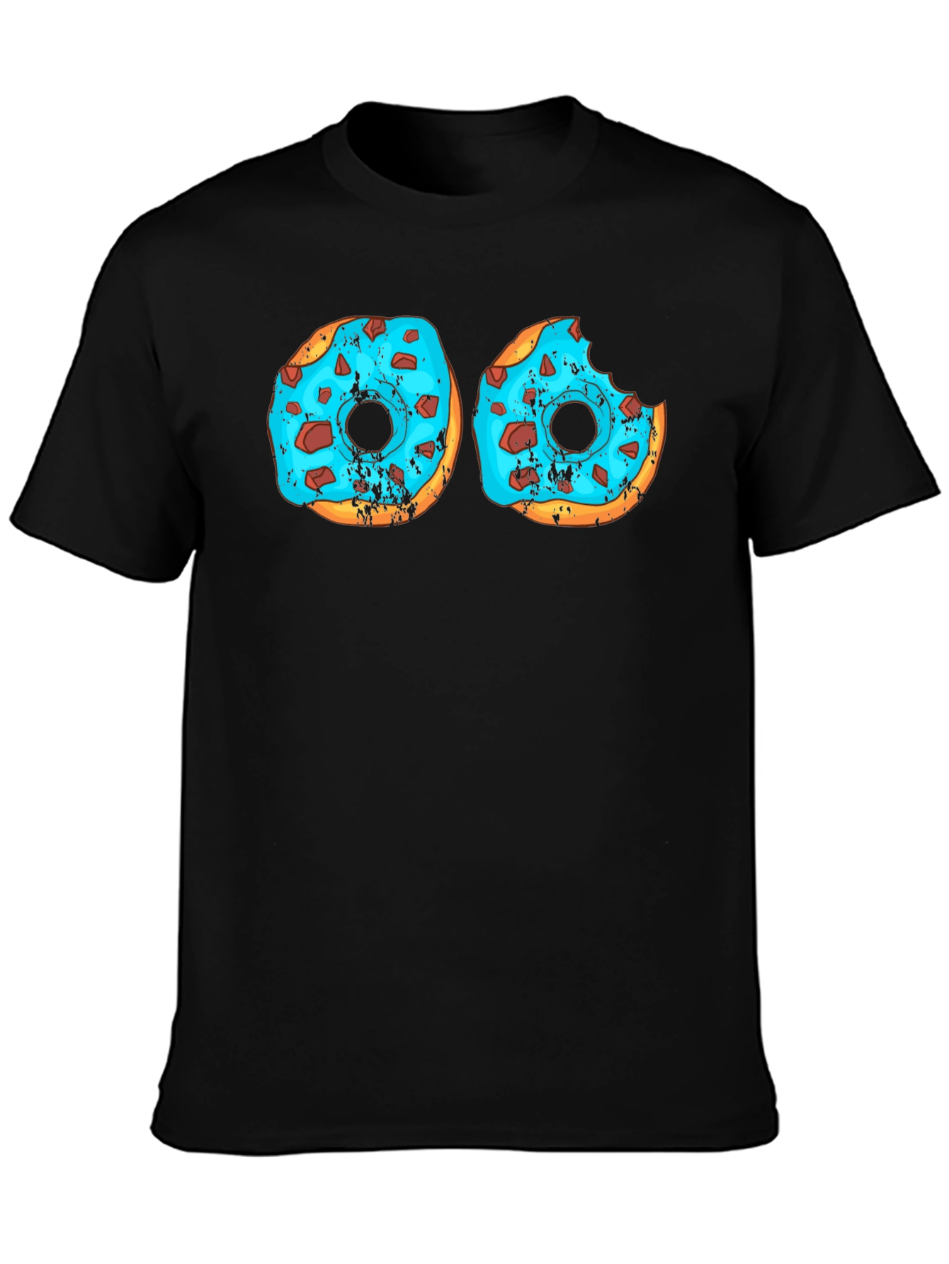 Donut Worry Black Graphic Tee