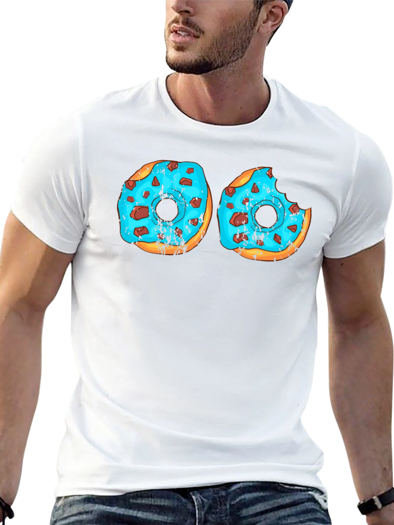 Donut Worry Black Graphic Tee