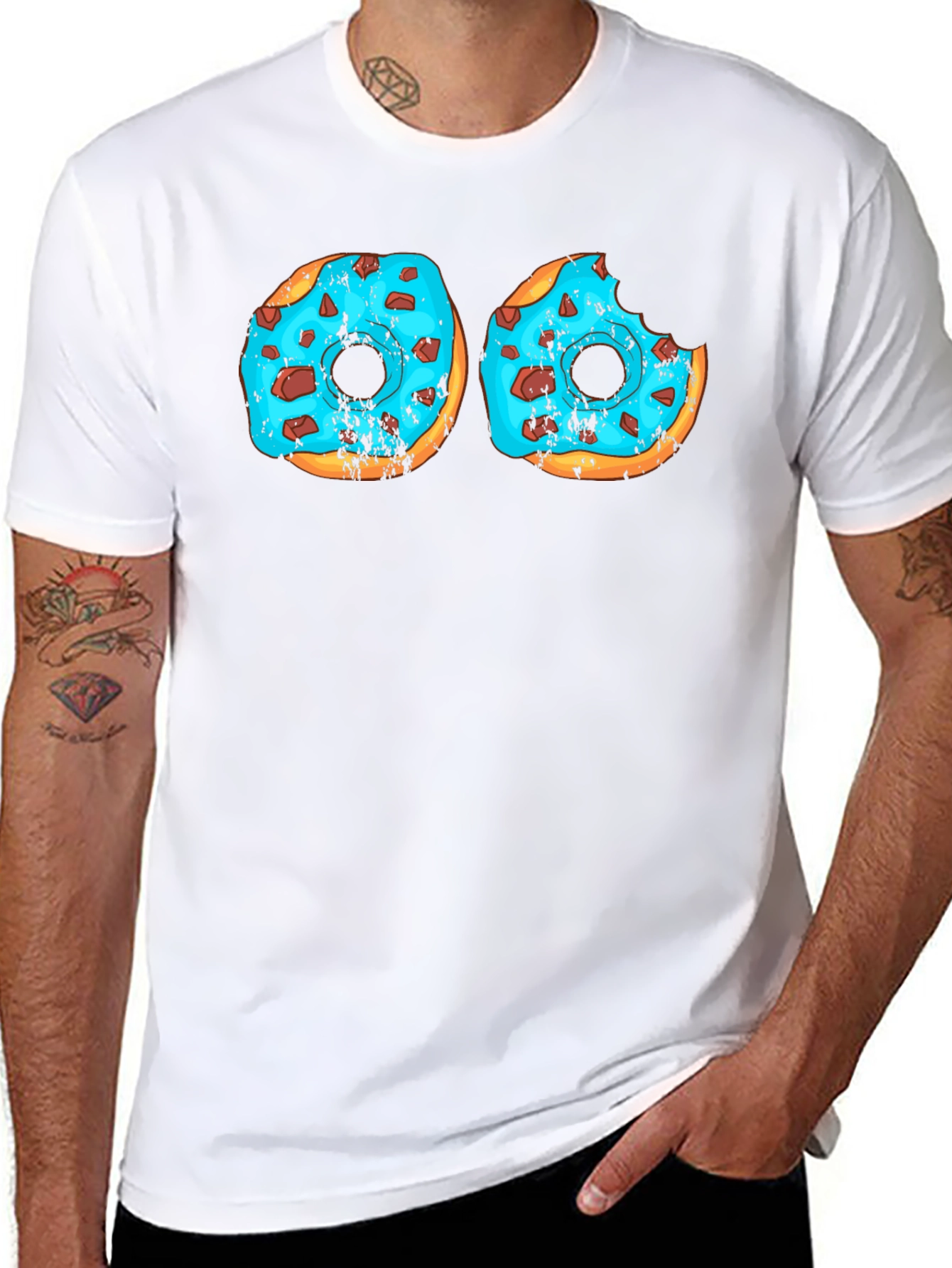 Donut Worry Black Graphic Tee