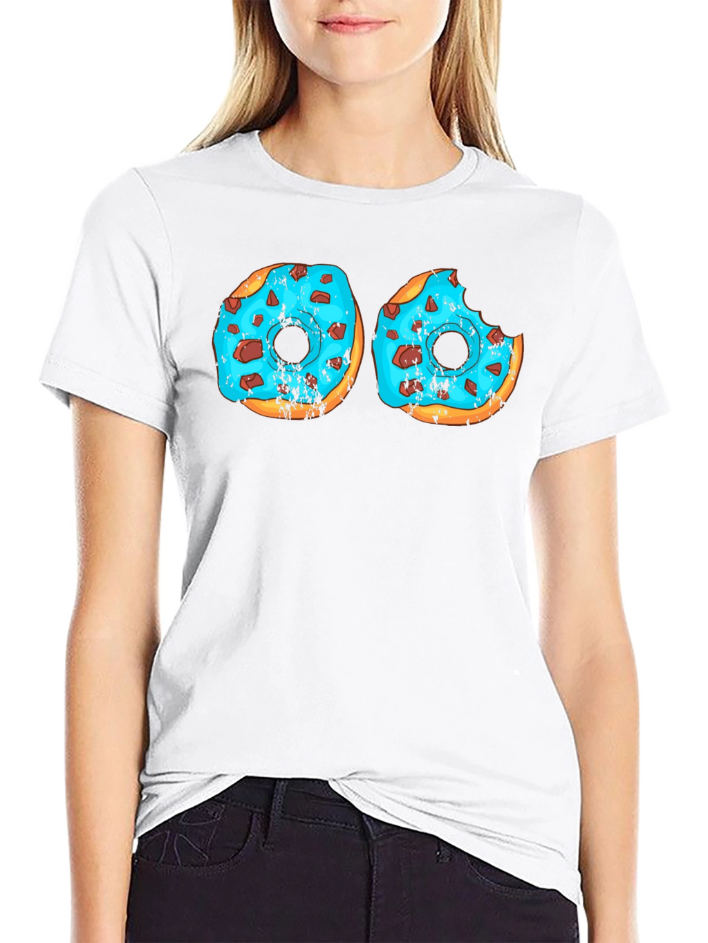 Donut Worry Black Graphic Tee