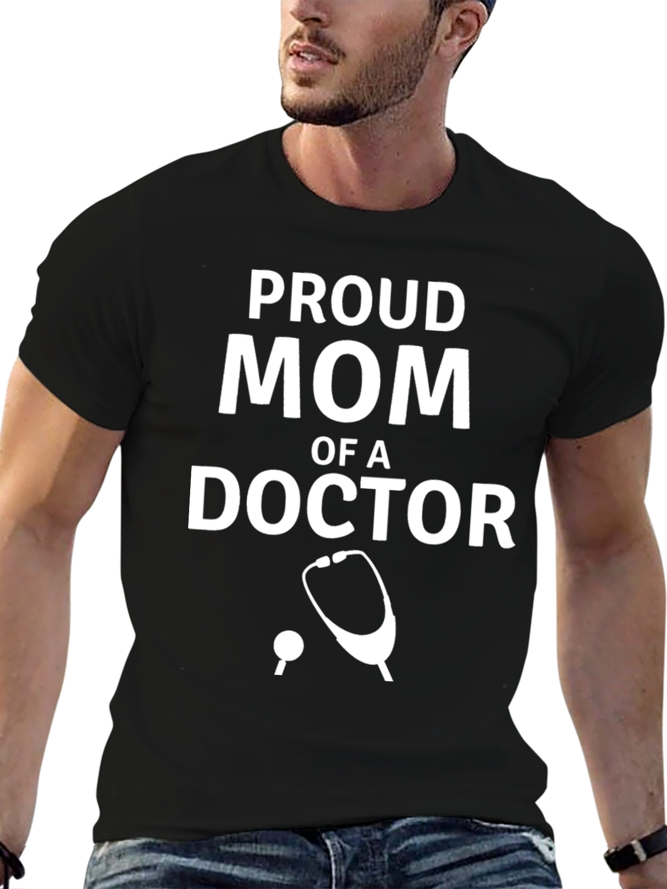 Proud Mom of a Doctor T-Shirt - Black