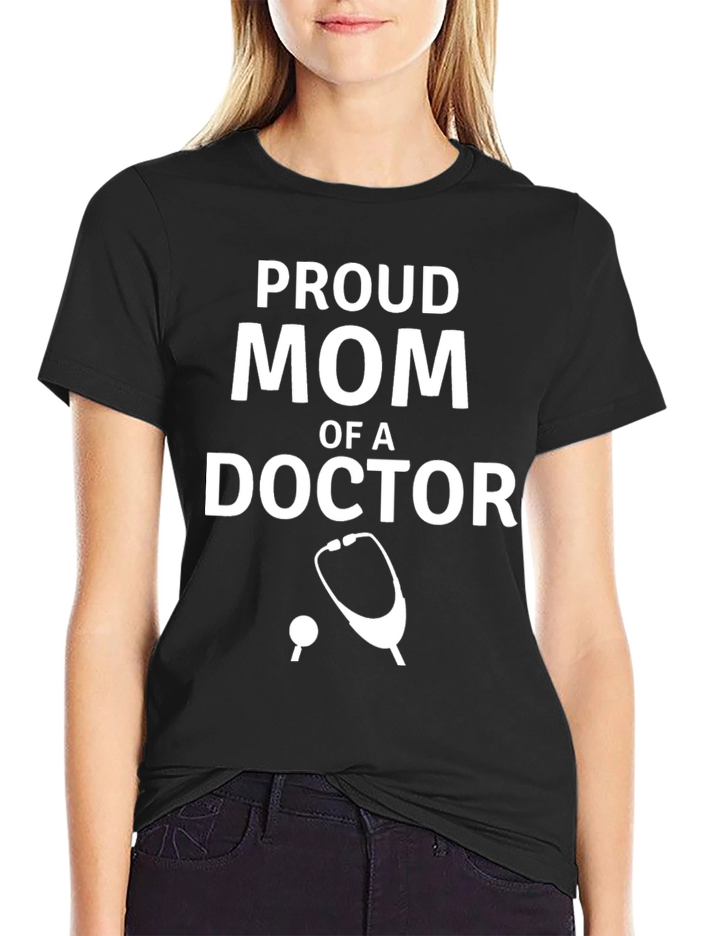 Proud Mom of a Doctor T-Shirt - Black
