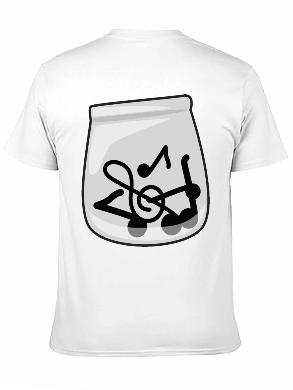 Musical Notes Graphic Tee - Trendy Black T-Shirt