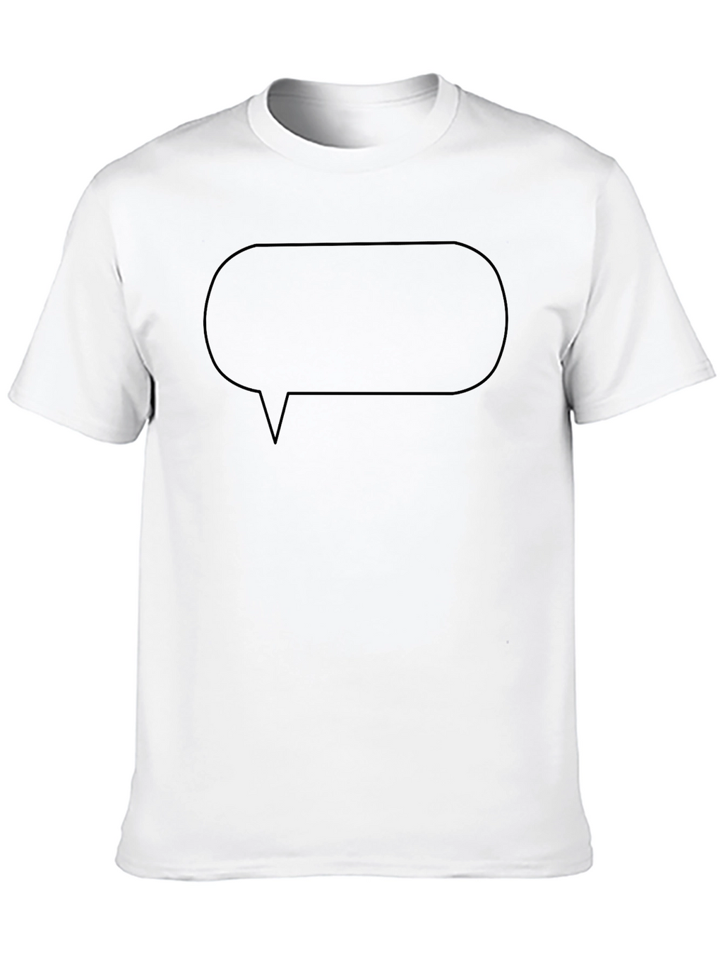 Black Graphic Tee - Speech Bubble Design