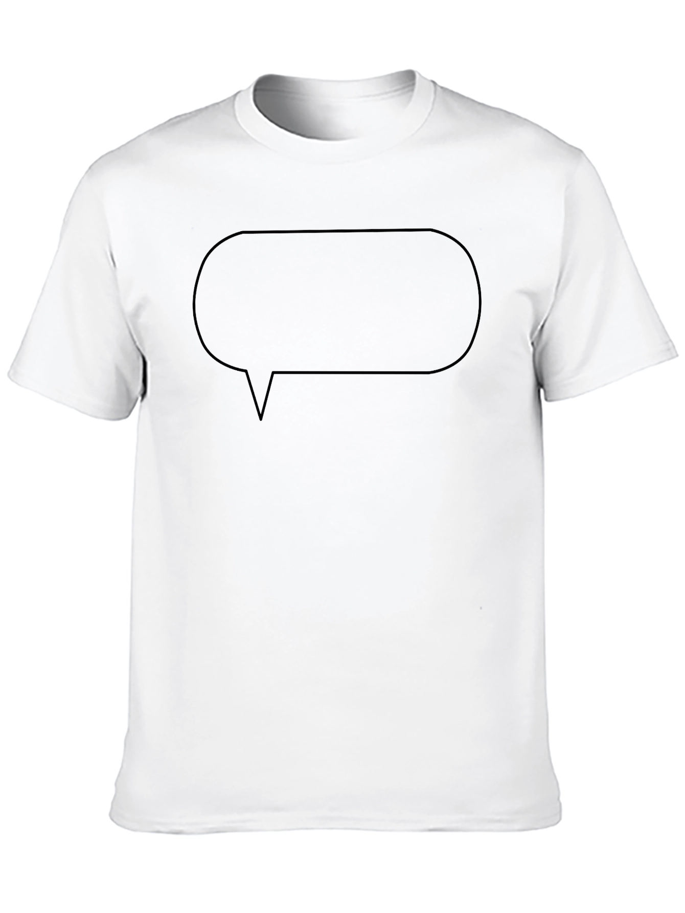Black Graphic Tee - Speech Bubble Design