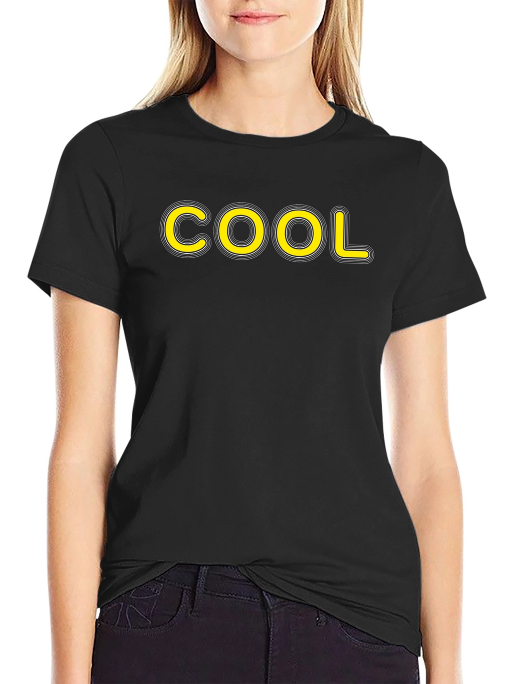 COOL Graphic Tee - Black Cotton T-Shirt