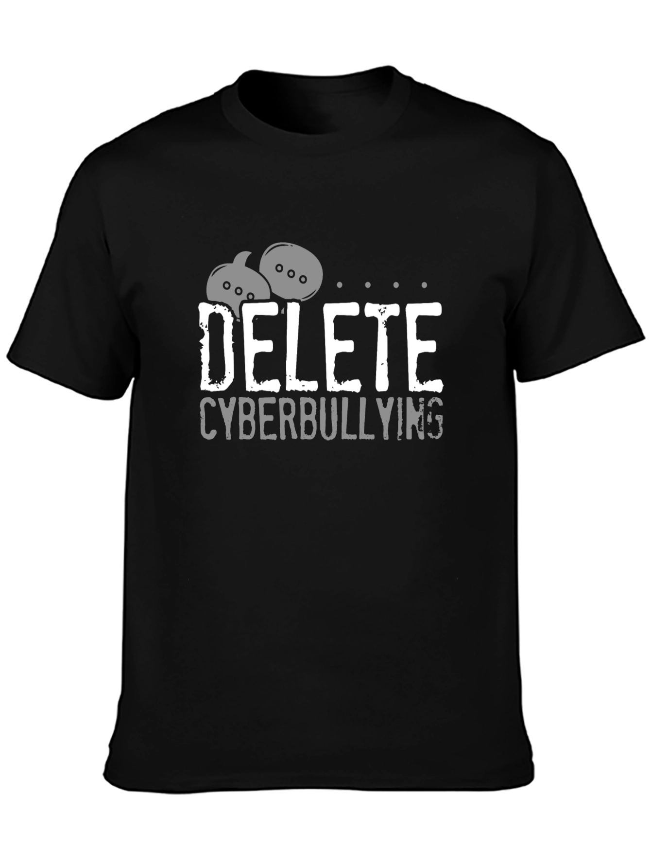 Delete Cyberbullying Black T-Shirt