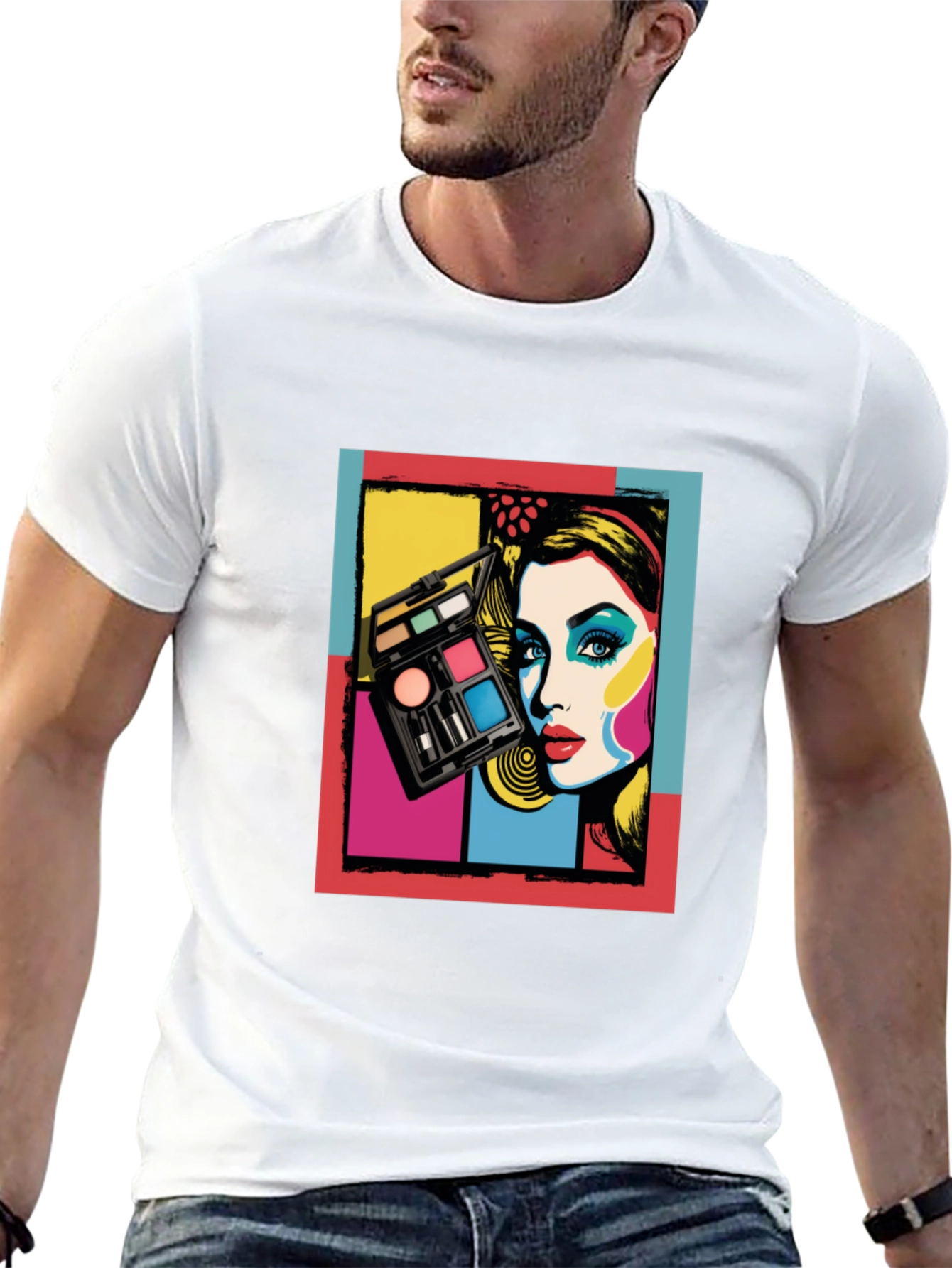 Retro Makeup Artist T-Shirt - Pop Art Fashion Tee